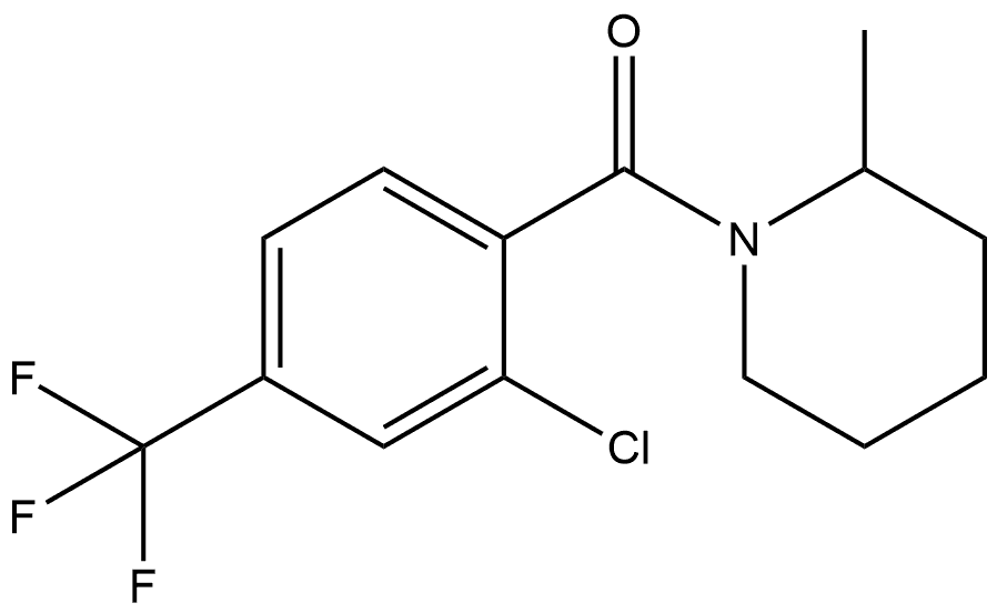 Methanone, [2-chloro-4-(trifluoromethyl)phenyl](2-methyl-1-piperidinyl)- Structure