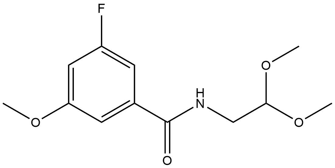 Benzamide, N-(2,2-dimethoxyethyl)-3-fluoro-5-methoxy- 结构式