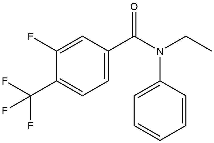 Benzamide, N-ethyl-3-fluoro-N-phenyl-4-(trifluoromethyl)- Structure