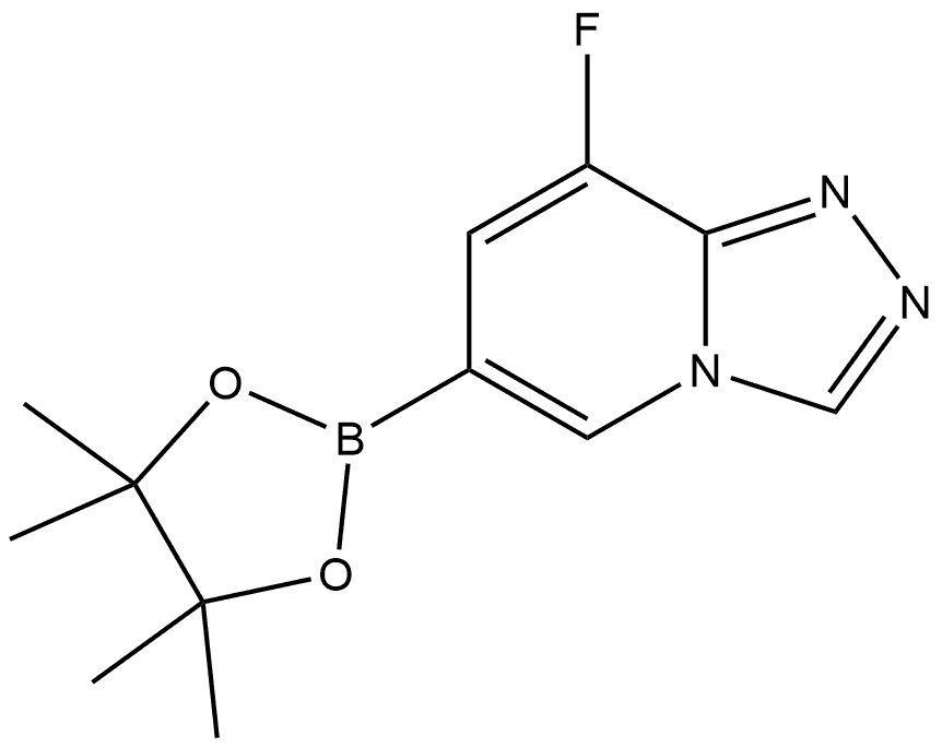 8-Fluoro-6-(4,4,5,5-tetramethyl-1,3,2-dioxaborolan-2-yl)-[1,2,4]triazolo[4,3-a]pyridine Struktur