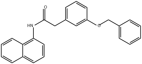 Benzeneacetamide, N-1-naphthalenyl-3-(phenylmethoxy)- 化学構造式
