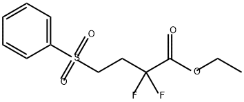 Butanoic acid, 2,2-difluoro-4-(phenylsulfonyl)-, ethyl ester Struktur