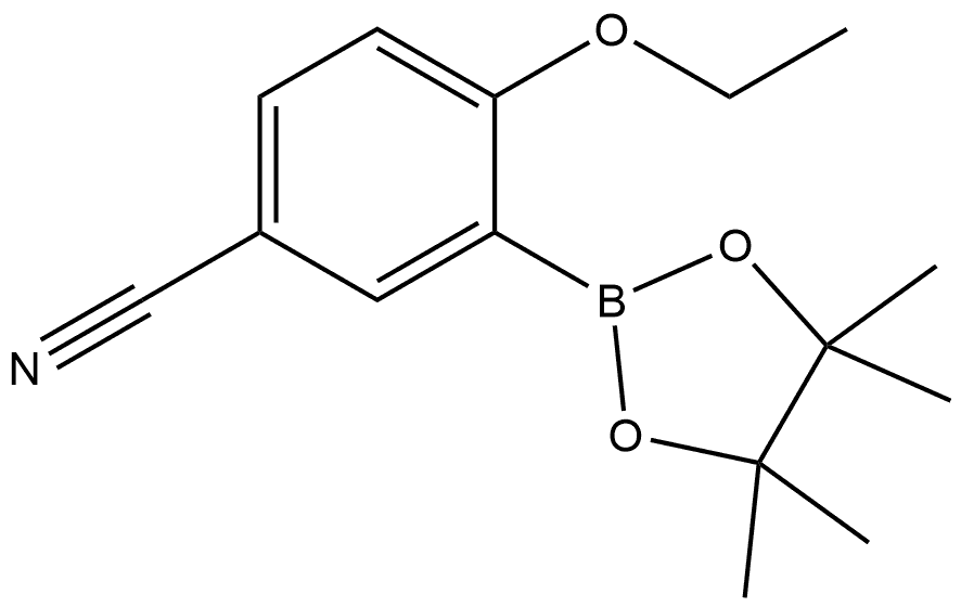 4-ethoxy-3-(4,4,5,5-tetramethyl-1,3,2-dioxaborolan-2-yl)benzonitrile 化学構造式