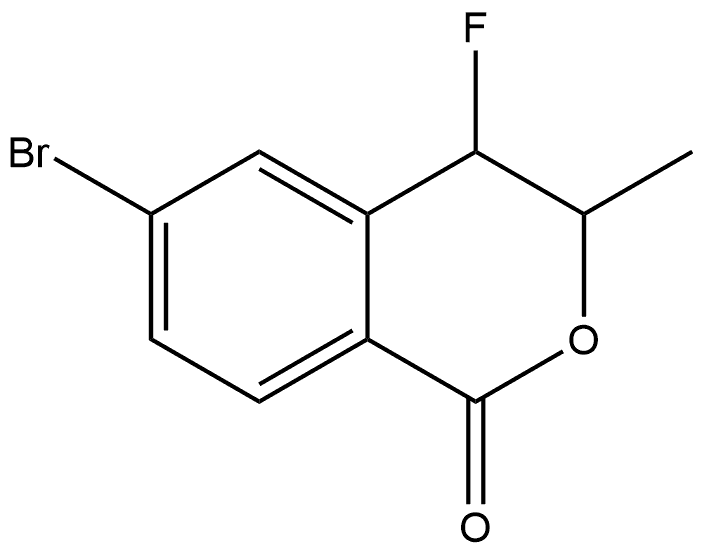 6-Bromo-4-fluoro-3-methylisochroman-1-one Struktur