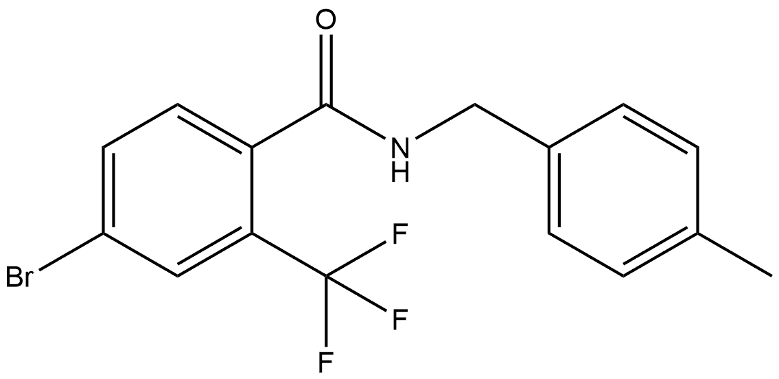 Benzamide, 4-bromo-N-[(4-methylphenyl)methyl]-2-(trifluoromethyl)- Structure