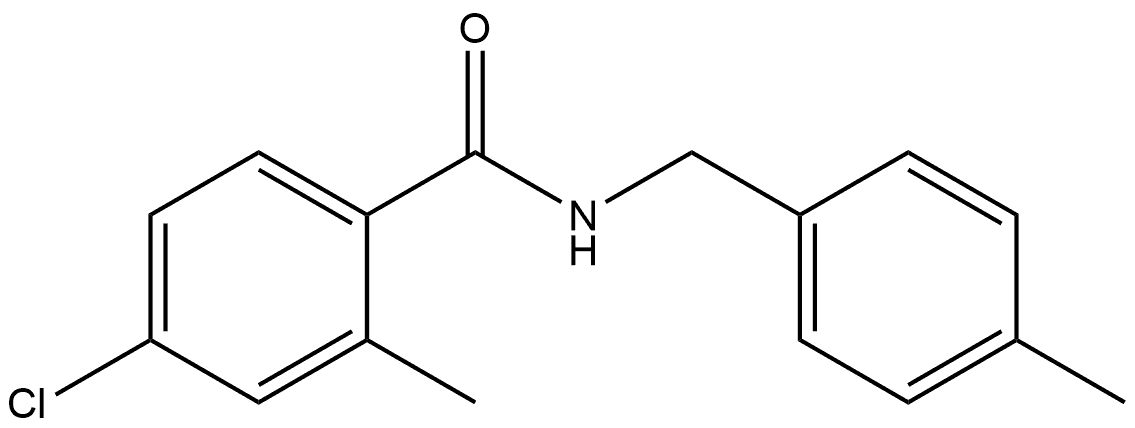 Benzamide, 4-chloro-2-methyl-N-[(4-methylphenyl)methyl]- Structure