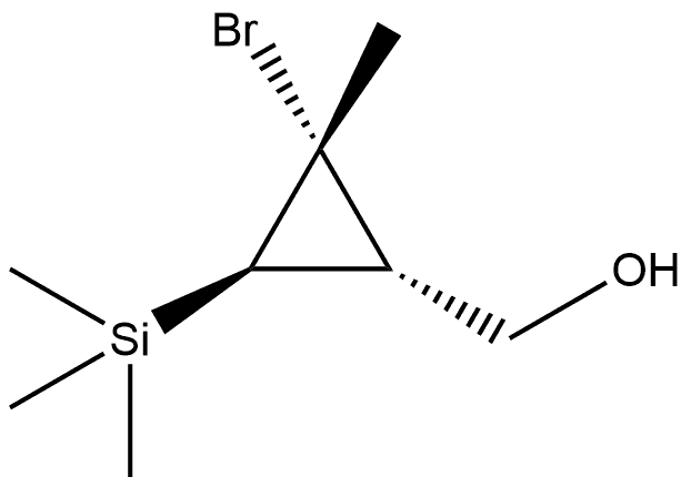 Cyclopropanemethanol, 2-bromo-2-methyl-3-(trimethylsilyl)-, (1R,2R,3R)-rel- Struktur