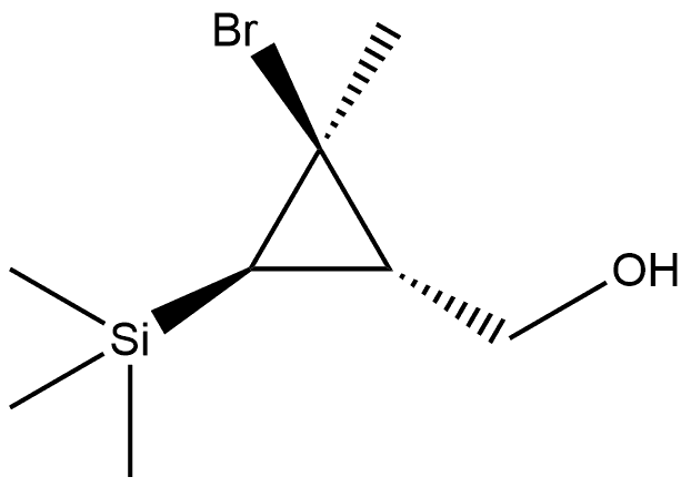 Cyclopropanemethanol, 2-bromo-2-methyl-3-(trimethylsilyl)-, (1R,2S,3R)-rel- Struktur