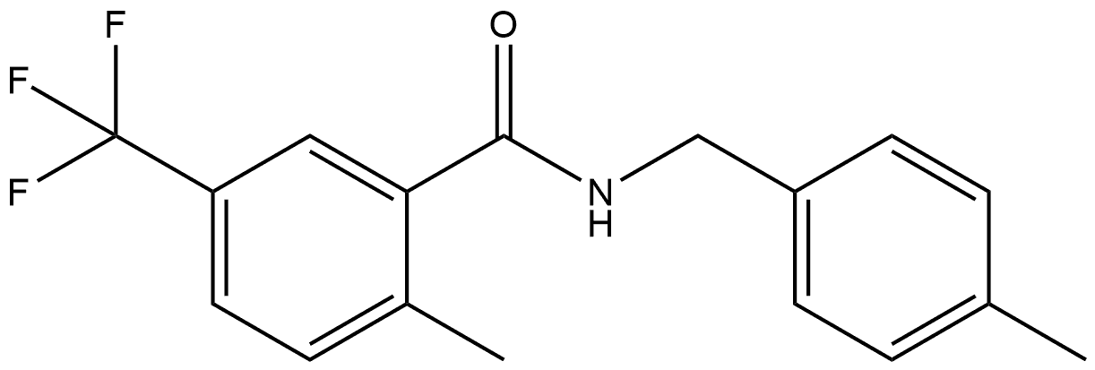 2-methyl-N-(4-methylbenzyl)-5-(trifluoromethyl)benzamide 化学構造式
