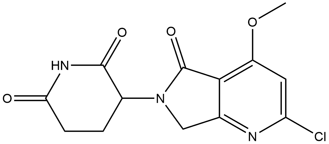 3-(2-氯-4-甲氧基-5-氧代-5,7-二氢-6H-吡咯并[3,4-B]吡啶-6-基)哌啶-2,6-二酮, 2960183-69-9, 结构式