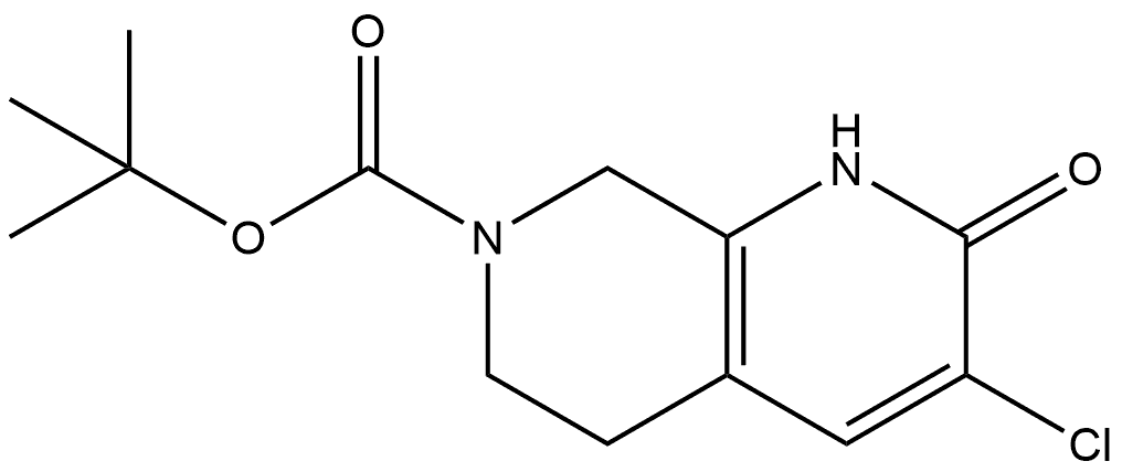 tert-Butyl 3-chloro-2-oxo-2,5,6,8-tetrahydro-1,7-naphthyridine-7(1H)-carboxylate Structure