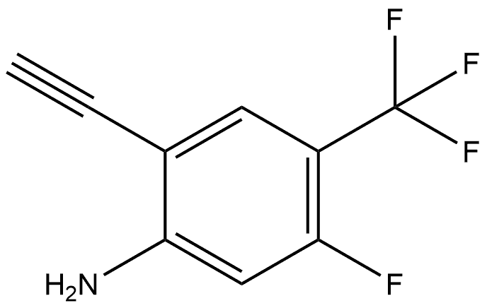 2-Ethynyl-5-fluoro-4-(trifluoromethyl)aniline Struktur