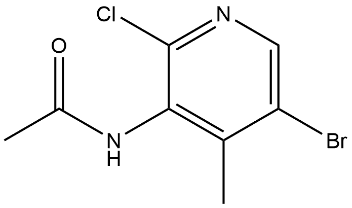 N-(5-Bromo-2-chloro-4-methylpyridin-3-yl)acetamide Struktur