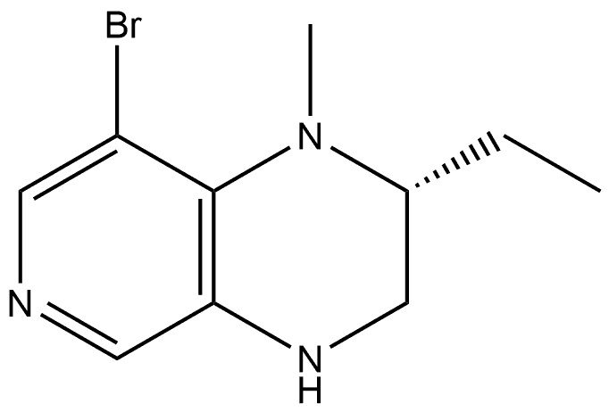 (R)-8-溴-2-乙基-1-甲基-1,2,3,4-四氢吡啶并[3,4-B]吡嗪,2967631-91-8,结构式