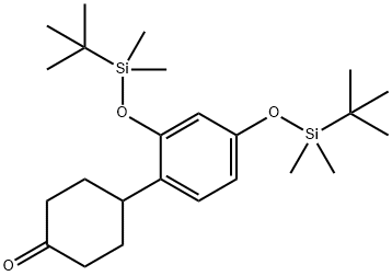 4-(2,4-Bis((tert-butyldimethylsilyl)oxy)phenyl)cyclohexanone Struktur