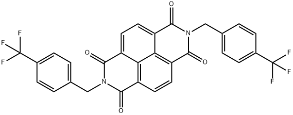 N,N′-ビス[4-(トリフルオロメチル)ベンジル]ナフタレン-1,8:4,5-ビスジカルボイミド 化学構造式