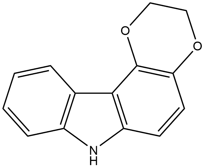 7H-1,4-Dioxino[2,3-c]carbazole, 2,3-dihydro- Struktur