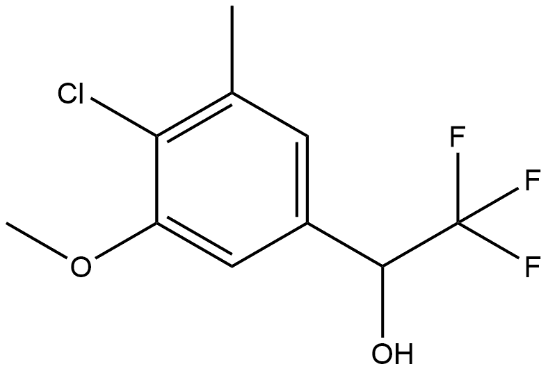 1-(4-CHLORO-3-METHOXY-5-METHYLPHENYL)-2,2,2-TRIFLUOROETHA,2969397-20-2,结构式