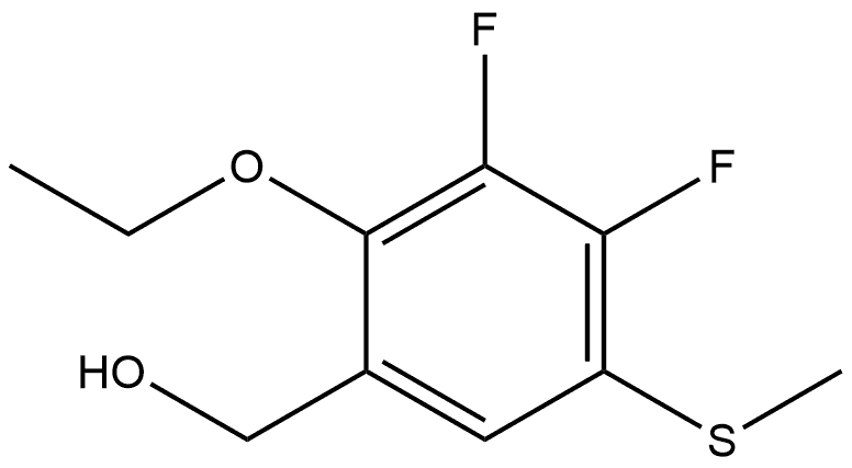 (2-Ethoxy-3,4-difluoro-5-(methylthio)phenyl)methanol Structure