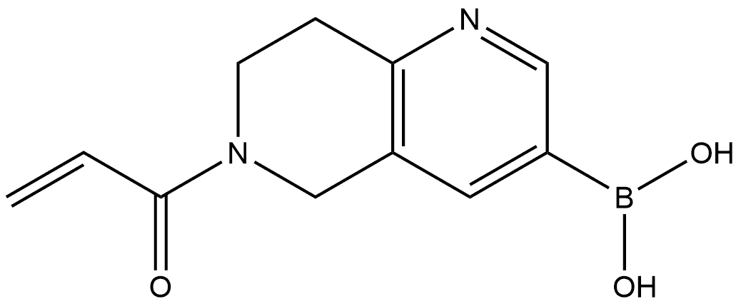 (6-acryloyl-5,6,7,8-tetrahydro-1,6-naphthyridin-3-yl)boronic acid Structure