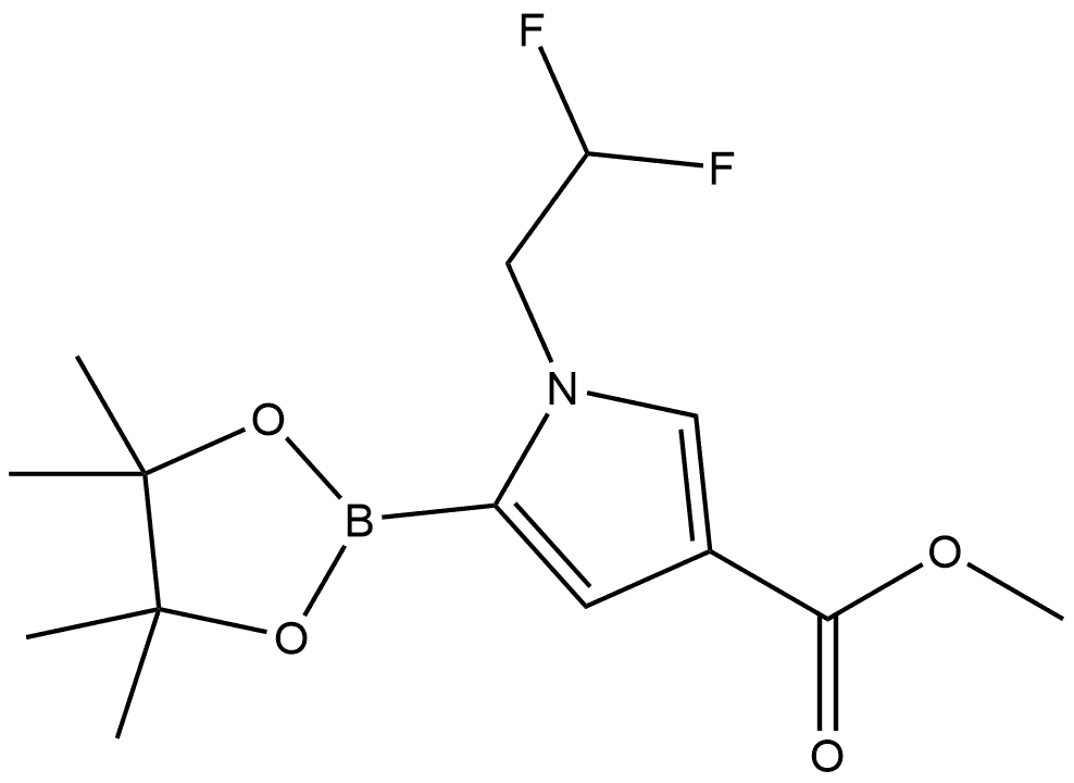 2973404-09-8 1-(2,2-二氟乙基)-5-(4,4,5,5-四甲基-1,3,2-二氧硼杂环戊烷-2-基)-1H-吡咯-3-羧酸甲酯