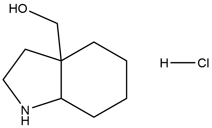 (Octahydro-indol-3a-yl)-methanol hydrochloride 化学構造式