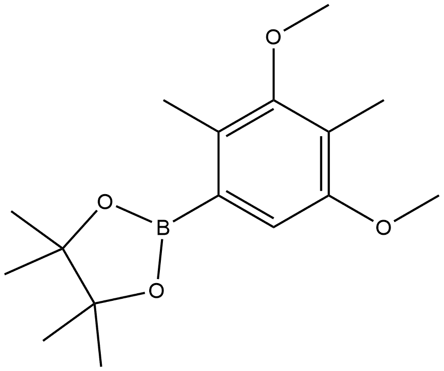 2-(3,5-Dimethoxy-2,4-dimethylphenyl)-4,4,5,5-tetramethyl-1,3,2-dioxaborolane Struktur