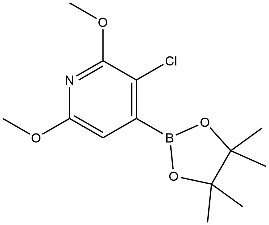 3-chloro-2,6-dimethoxy-4-(4,4,5,5-tetramethyl-1,3,2-dioxaborolan-2-yl)pyridine Structure