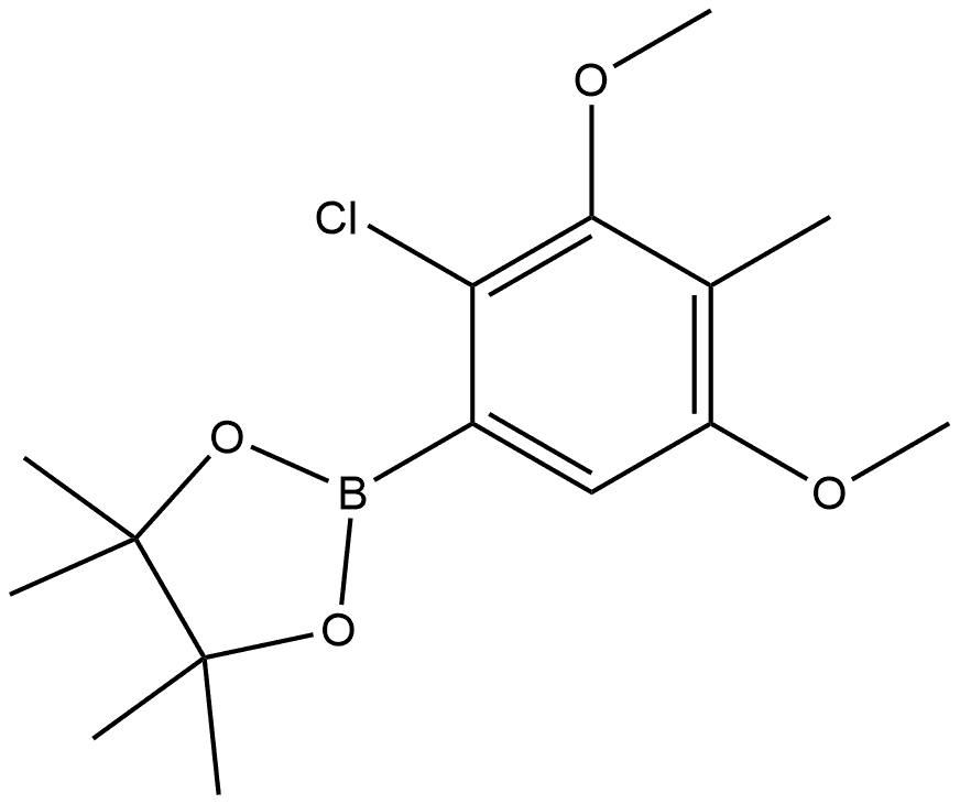 2-(2-Chloro-3,5-dimethoxy-4-methylphenyl)-4,4,5,5-tetramethyl-1,3,2-dioxaborolane Structure