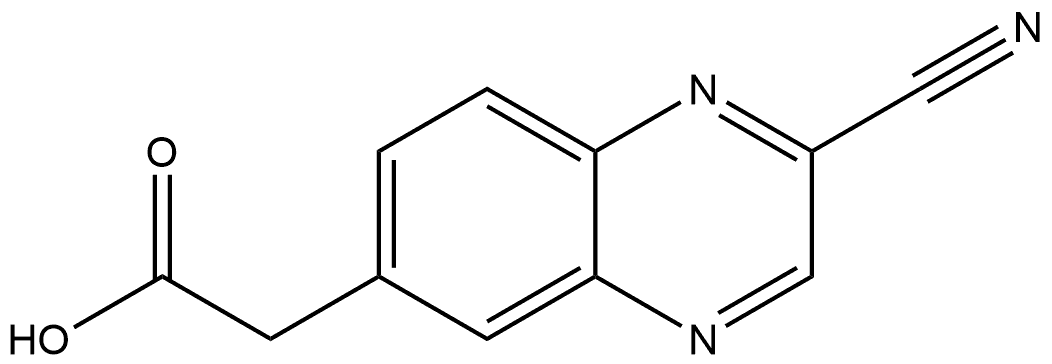 2-(2-Cyanoquinoxalin-6-yl)acetic acid Structure