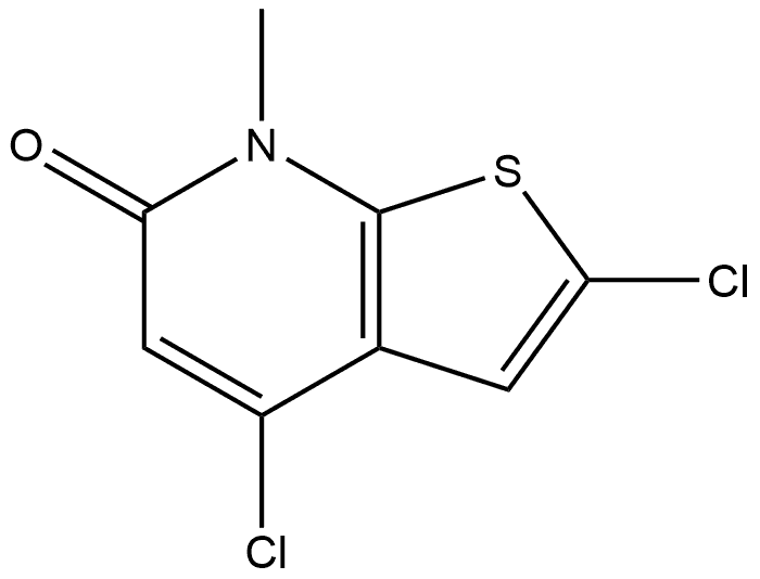 2,4-Dichloro-7-methylthieno[2,3-b]pyridin-6(7H)-one Struktur