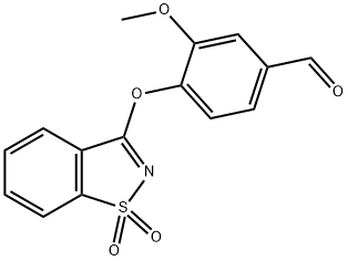 4-[(1,1-Dioxido-1,2-benzothiazol-3-yl)oxy]-3-methoxybenzaldehyde Struktur