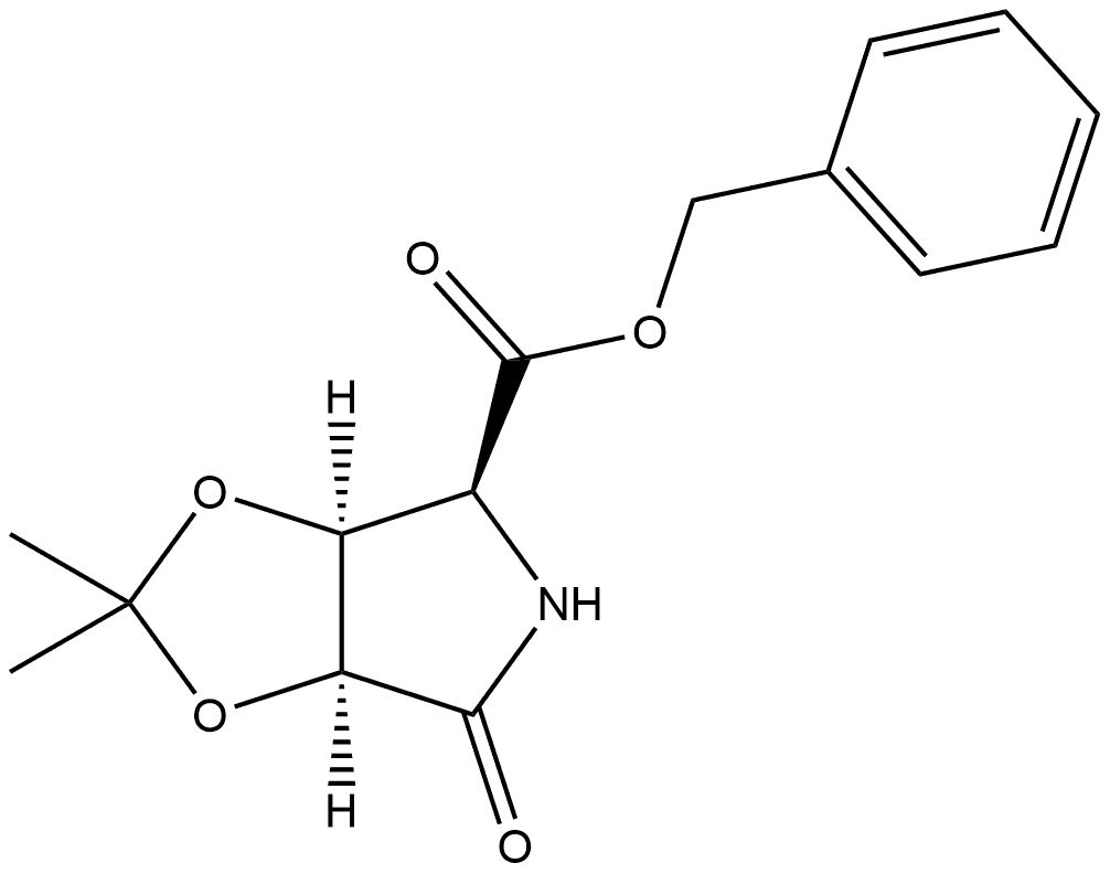 (3aS,4S,6aS)-Benzyl 2,2-dimethyl-6-oxotetrahydro-3aH-[1,3]dioxolo[4,5-c]pyrrole-4-carboxylate Structure