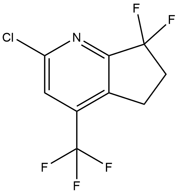 2-氯-7,7-二氟-4-(三氟甲基)-6,7-二氢-5H-环戊[B]吡啶, 2982874-86-0, 结构式