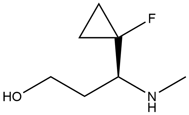 (S)-3-(1-Fluorocyclopropyl)-3-(methylamino)propan-1-ol Struktur