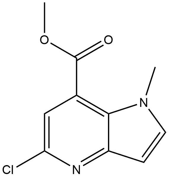 1H-Pyrrolo[3,2-b]pyridine-7-carboxylic acid, 5-chloro-1-methyl-, methyl ester Struktur