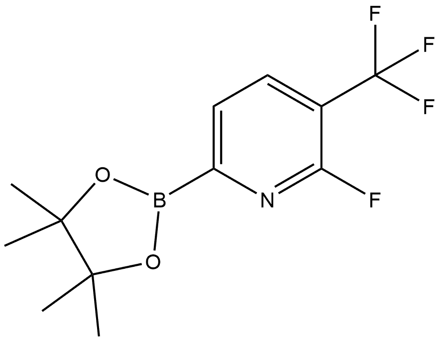 2-Fluoro-6-(4,4,5,5-tetramethyl-[1,3,2]dioxaborolan-2-yl)-3-trifluoromethyl-pyridine 结构式