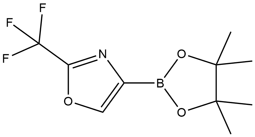 4-(4,4,5,5-Tetramethyl-[1,3,2]dioxaborolan-2-yl)-2-trifluoromethyl-oxazole Structure