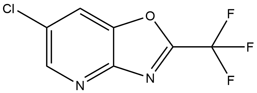 6-chloro-2-(trifluoromethyl)oxazolo[4,5-b]pyridine 化学構造式