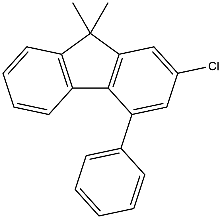 9H-Fluorene, 2-chloro-9,9-dimethyl-4-phenyl- 化学構造式