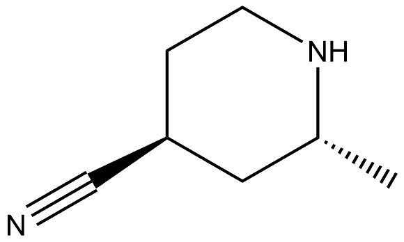 (2R,4S)-2-Methylpiperidine-4-carbonitrile Structure