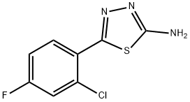 5-(2-chloro-4-fluorophenyl)-1,3,4-thiadiazol-2-amine Structure