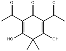 2,5-Cyclohexadien-1-one, 2,6-diacetyl-3,5-dihydroxy-4,4-dimethyl-,2999-26-0,结构式