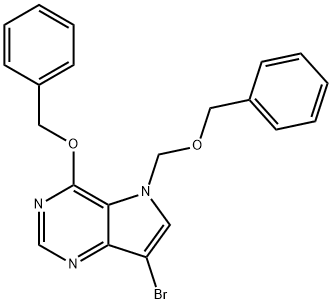 5H-Pyrrolo3,2-dpyrimidine, 7-bromo-4-(phenylmethoxy)-5-(phenylmethoxy)methyl- Structure