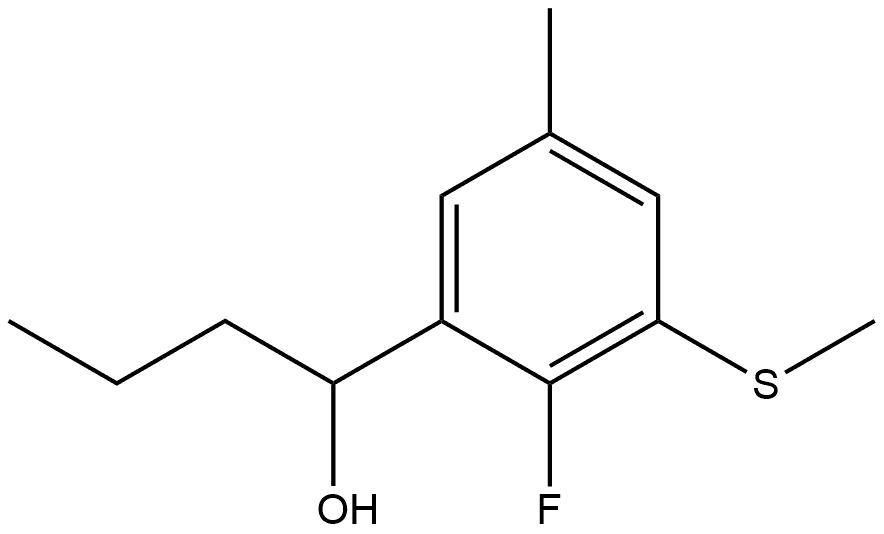 1-(2-fluoro-5-methyl-3-(methylthio)phenyl)butan-1-ol 结构式