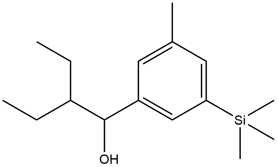 2-ethyl-1-(3-methyl-5-(trimethylsilyl)phenyl)butan-1-ol Struktur