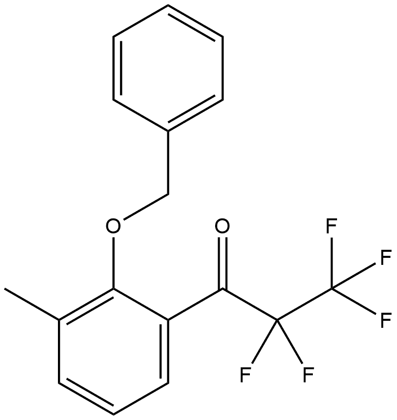 1-(2-(benzyloxy)-3-methylphenyl)-2,2,3,3,3-pentafluoropropan-1-one Structure