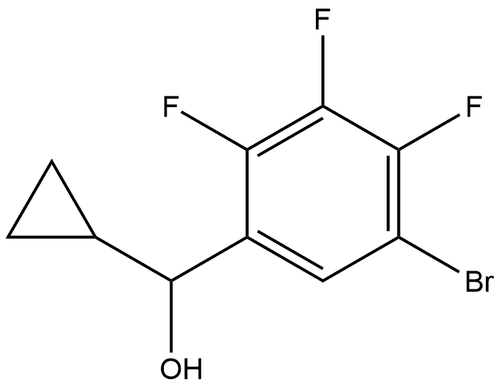 (5-bromo-2,3,4-trifluorophenyl)(cyclopropyl)methanol Structure