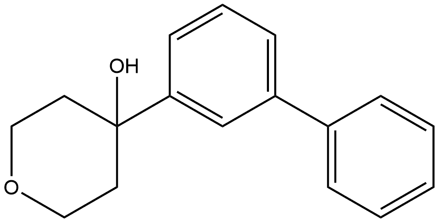 4-([1,1'-biphenyl]-3-yl)tetrahydro-2H-pyran-4-ol Struktur