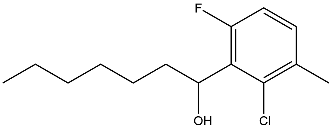 1-(2-chloro-6-fluoro-3-methylphenyl)heptan-1-ol Structure